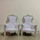 Vintage German Silver Throne Chair
