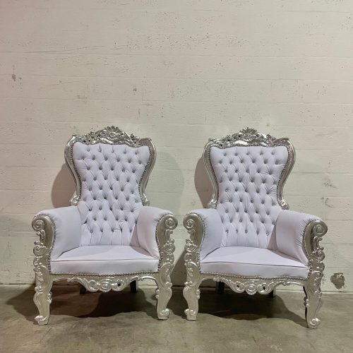 Vintage German Silver Throne Chair