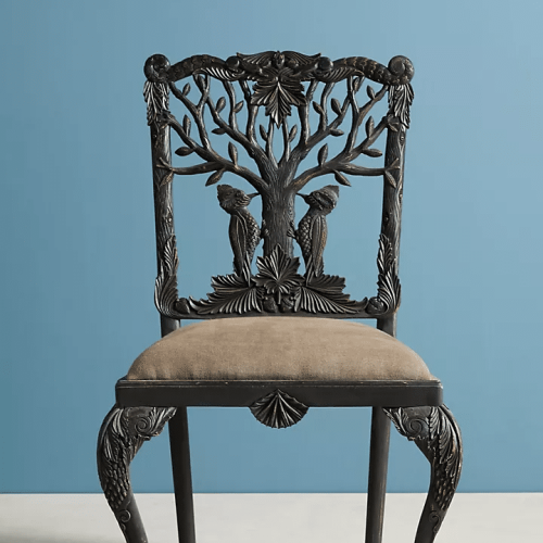 Handcarved Woodpecker Dining Chair