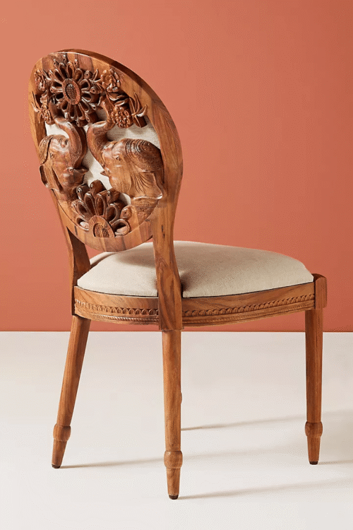 Handcarved Elephant Dining Chair