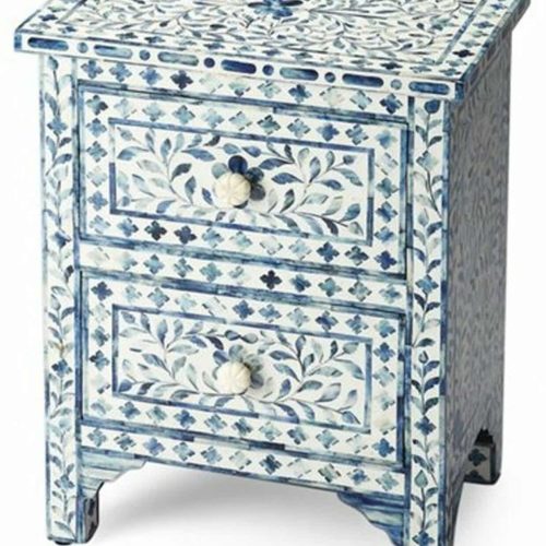 Floral Colored Bone Bedside