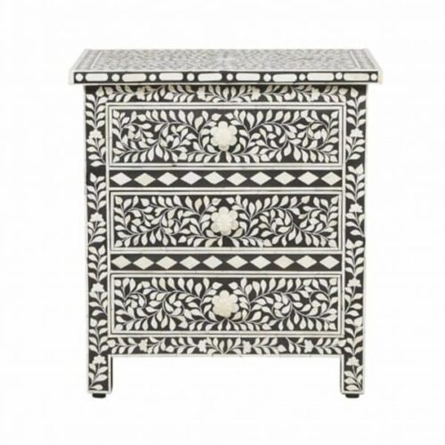 Rio Floral 3 Drawer Bedside