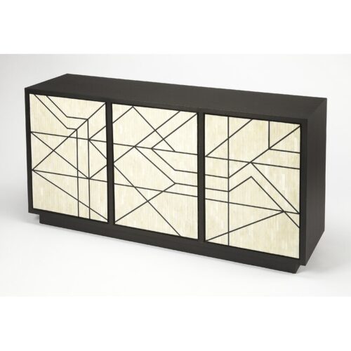 Manhattan Bone Inlay Sideboard In Black