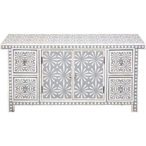 Bone Inlay Sideboard Snow In Grey