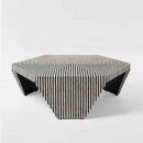 Hexagonal Bone Inlay Coffee Table / Centre Table in Black