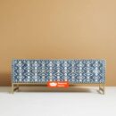Ikat Bone Inlay Media Console in Blue