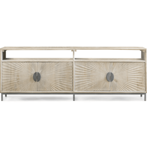 Pernia Wooden Media Console Whitewash