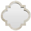Quatrefoil Bone Inlay Mirror