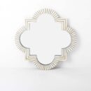 Quatrefoil Bone Inlay Mirror Striped
