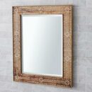 Teak and Bone Inlay Mirror