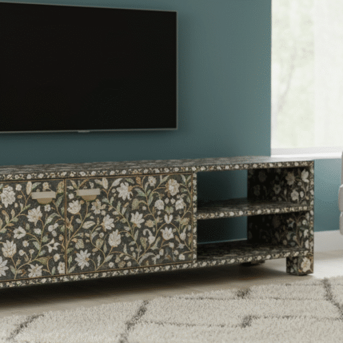 Floral Media Console Digital Print