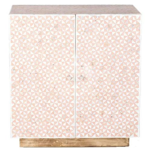 Mother of Pearl Cabinet in Light Pink