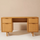 Cane and Oak Desk