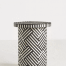Striped Bone Inlay Side Table