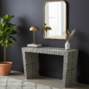 Striped Bone Inlay Console Waterfall/ Desk