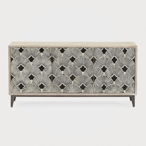 Aura Bone Inlay Media Cabinet