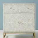 Intertwine Bone Inlay Cabinet in Grey