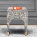 Trisha Bone Inlay Bedside Waterfall Floral Grey