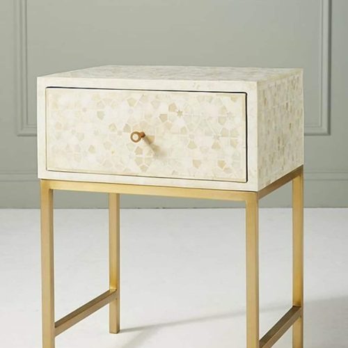 Star Bone Inlay Nightstand