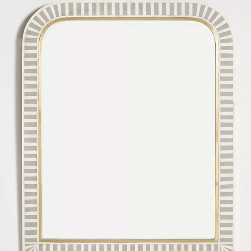Striped Bone Inlay Mirror