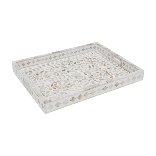 Floral Mother of Pearl Inlay Tray