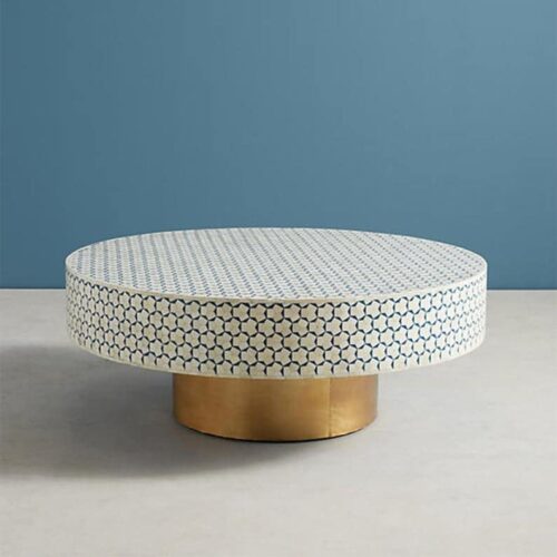 Targua Bone Inlay Coffee Table Round