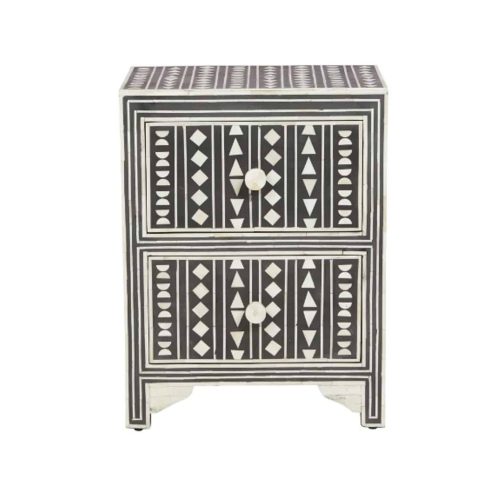 Tribal Amayra Bone Inlay Nightstand
