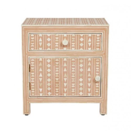 Tribal Bone Inlay Bedside