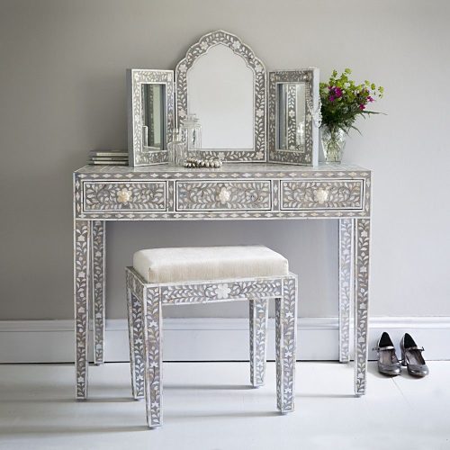 Mother of Pearl Inlay Vanity Combo in Grey