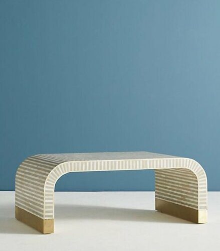 Bone Inlay Waterfall Coffee Table