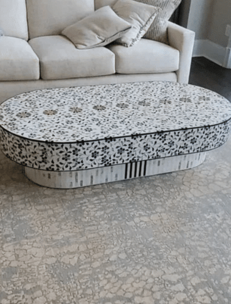 Mother of pearl coffee table category banner from elephanta exports